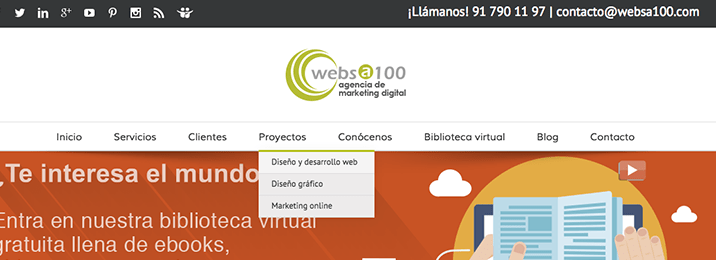 Agrupar contenidos en navegación web